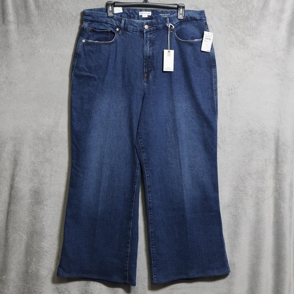 Good American Denim - Good American Good Skate Jeans Womens 36x29 Blue Denim High Rise Wide Leg Baggy